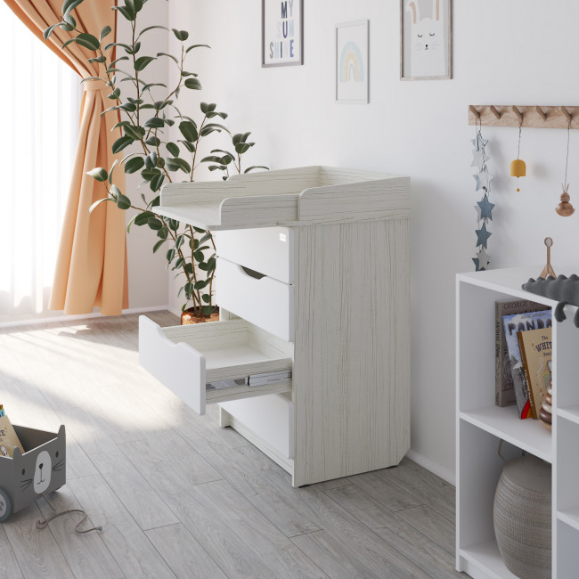 Комод серия Сириус WOOD 604 древесина белая